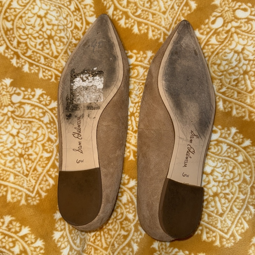 Sam Edelman Tan Suede Flats - 6w - Picture 3 of 5